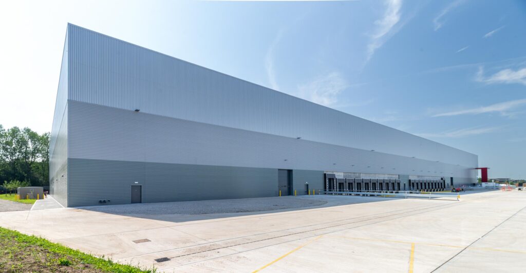 Completed logistics unit at Arrow Point Bolton photographed for VolkerFitzpatrick