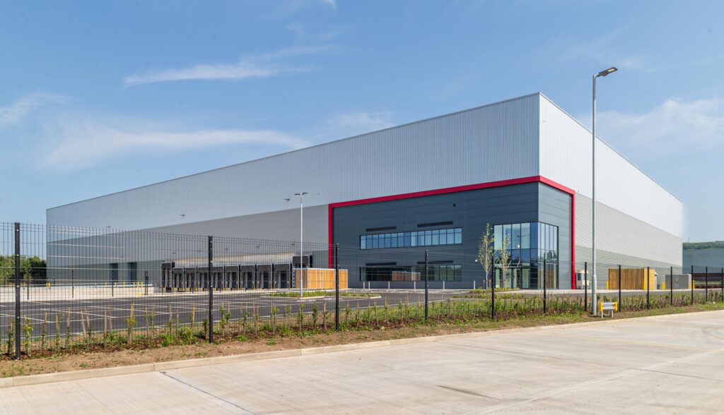 Completed Arrow Point Bolton logistics unit photographed for VolkerFitzpatrick