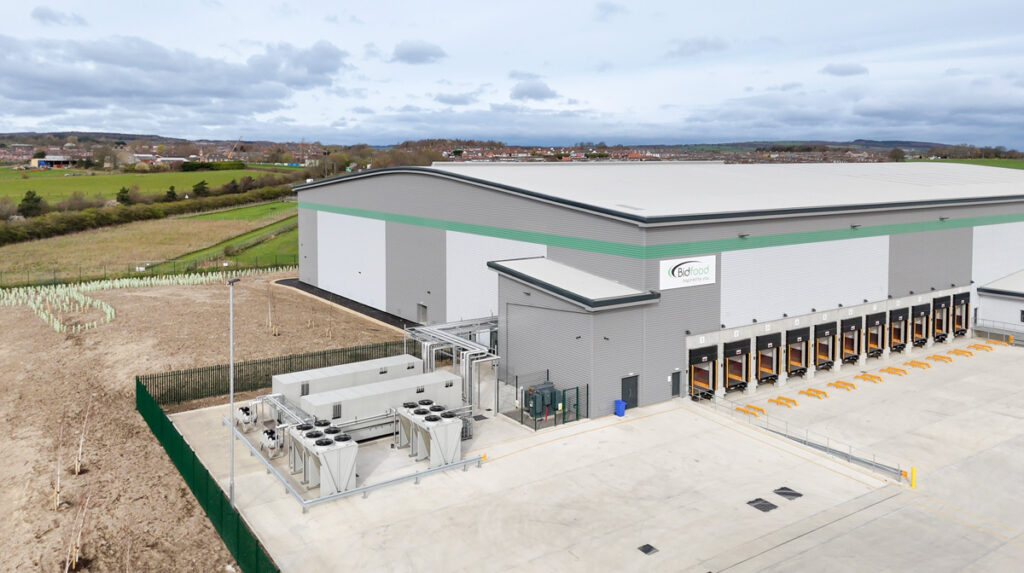 Bidfood distribution centre in Durham photographed for Space Engineering construction project documentation